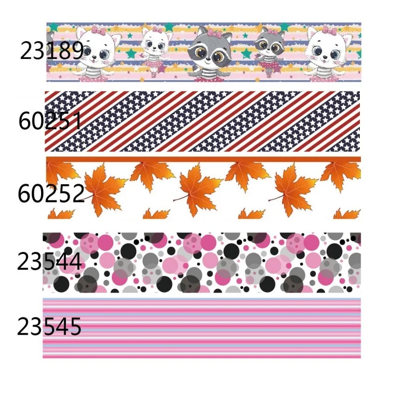 5 ярдов корсажная лента в розовую полоску и горошек