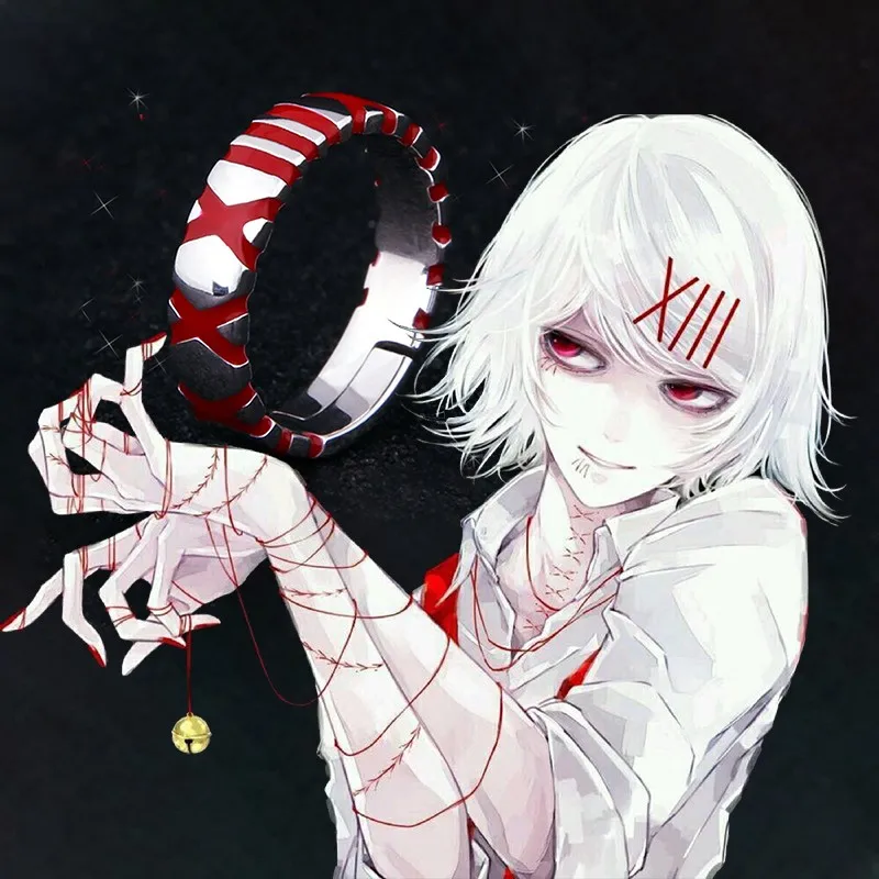 

Anime Tokyo Ghoul JUZO SUZUYA REI Boy Adjustable 925 Sterling Silver Finger Ring For Women Men Cosplay Jewelry Accessory Gifts