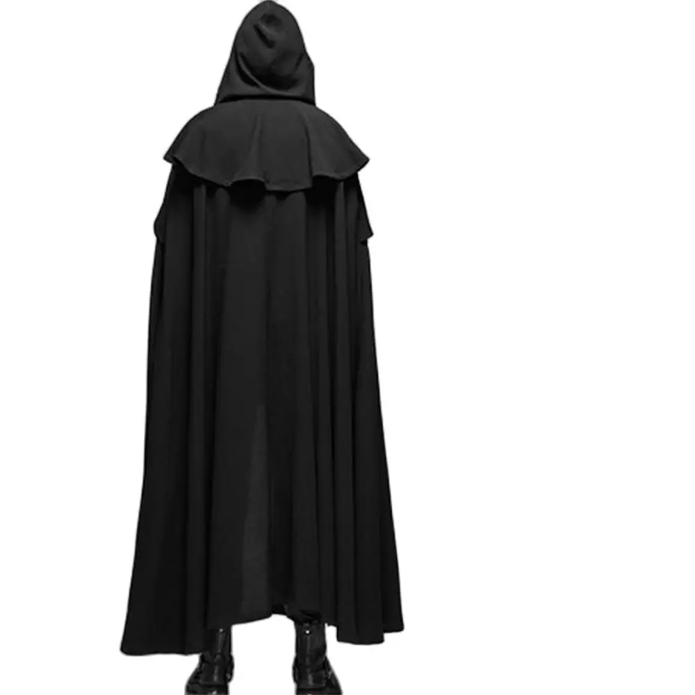 Карнавальный средневековый мужской костюм с капюшоном в стиле ретро готическом