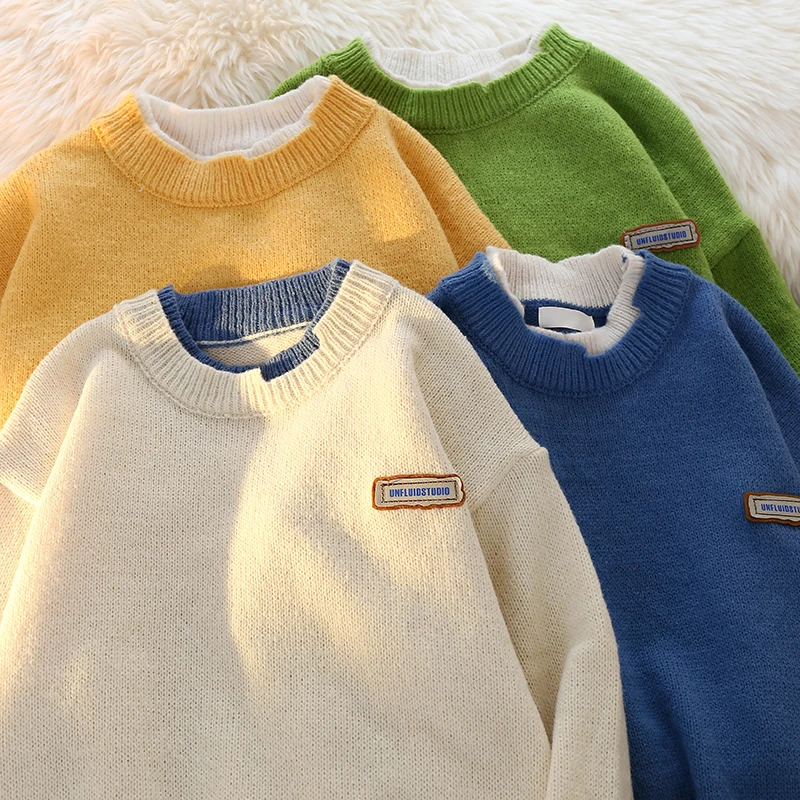 

Sweater Women's 2022 Sweater Autumn And Winter Tide Holiday Two Long Sleeve Tops Loose Large Lazy Korean Version Round Neck