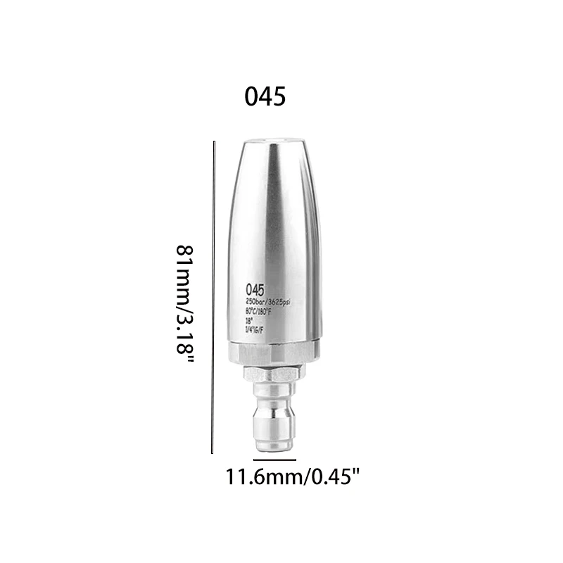 Аксессуары для автомойки, насадка для водяного пистолета высокого давления, насадка Lotus из нержавеющей стали 360° °   Вращающийся быстрый соединитель для удаления ржавчины