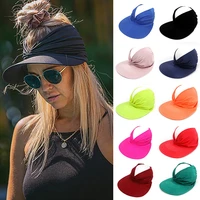 2022 fashion women sun hat cap wide brim visor baseball cap sun protction female peaked hat stretchable sports anti ultraviolet