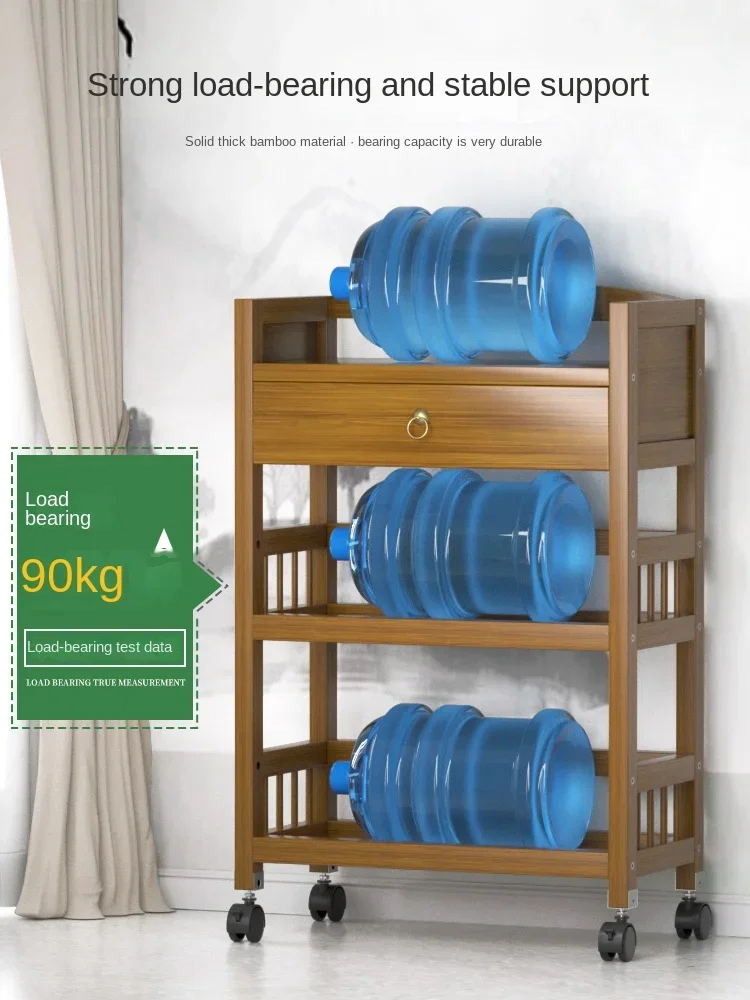 Книжная полка напольный шкив твердая древесина домашнее настольное хранилище