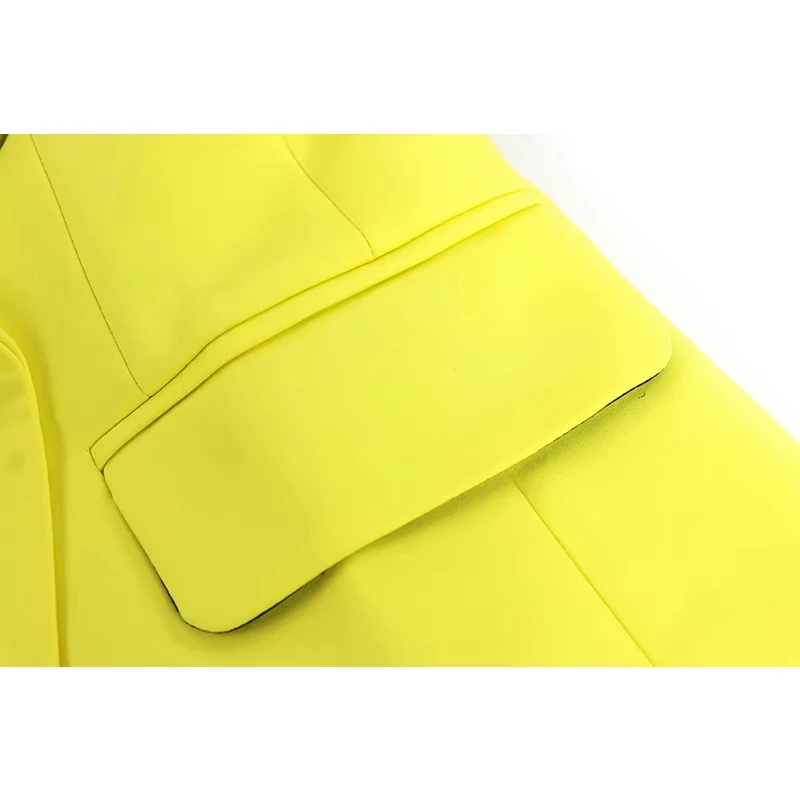 HarleyFashion уличный стиль женские яркие цвета лимонно-желтые блейзеры знаменитости