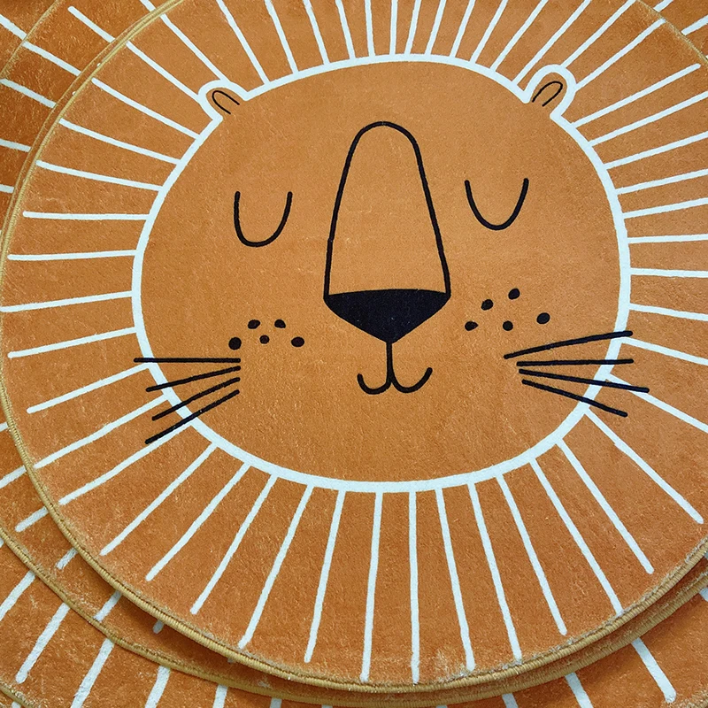 Круглый ковер в скандинавском стиле украшение для детской комнаты милый игровой