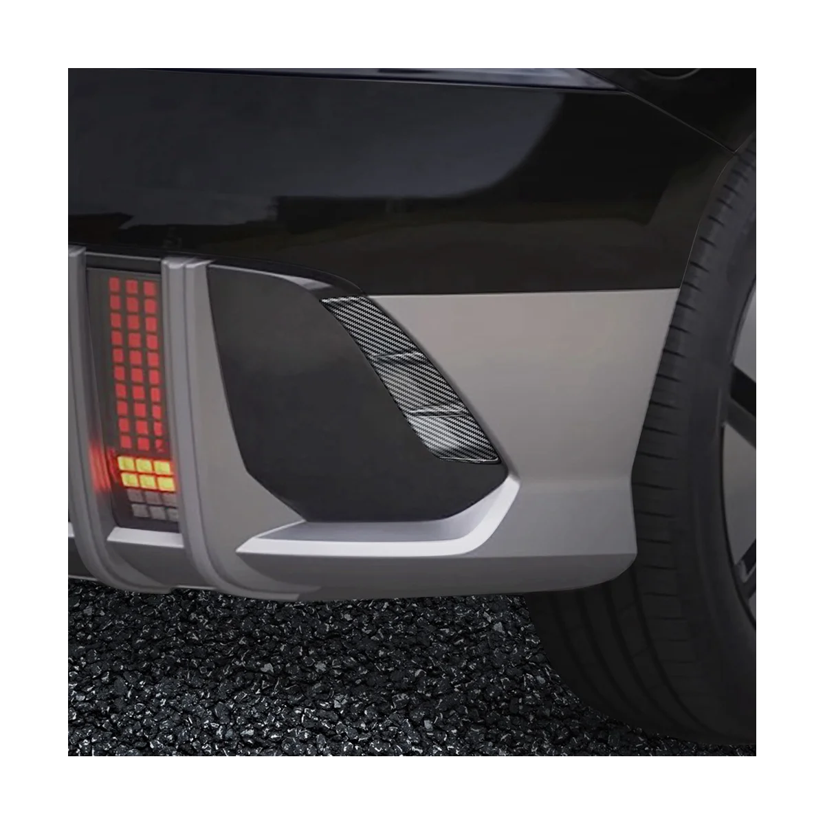 

Для Hyundai IONIQ 6 2022 2023 + Автомобильные задние противотуманные фары, полоски, отделка крышки, наклейки, задний бампер, спойлер