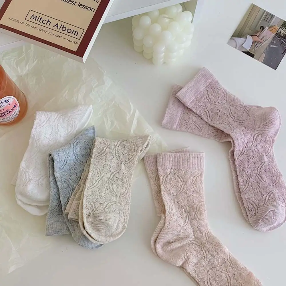 Японские дышащие сетчатые женские носки студенческие необычные маленькие милые