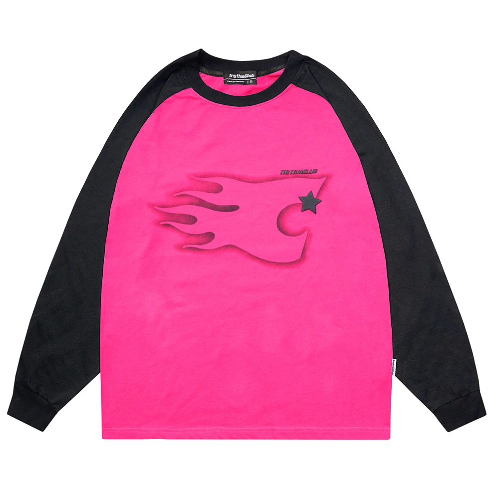 

Dark Icon Foam Printed Crew Neck Hipster T-shirts Men Women Spring Cotton Tee Shirts Male Top