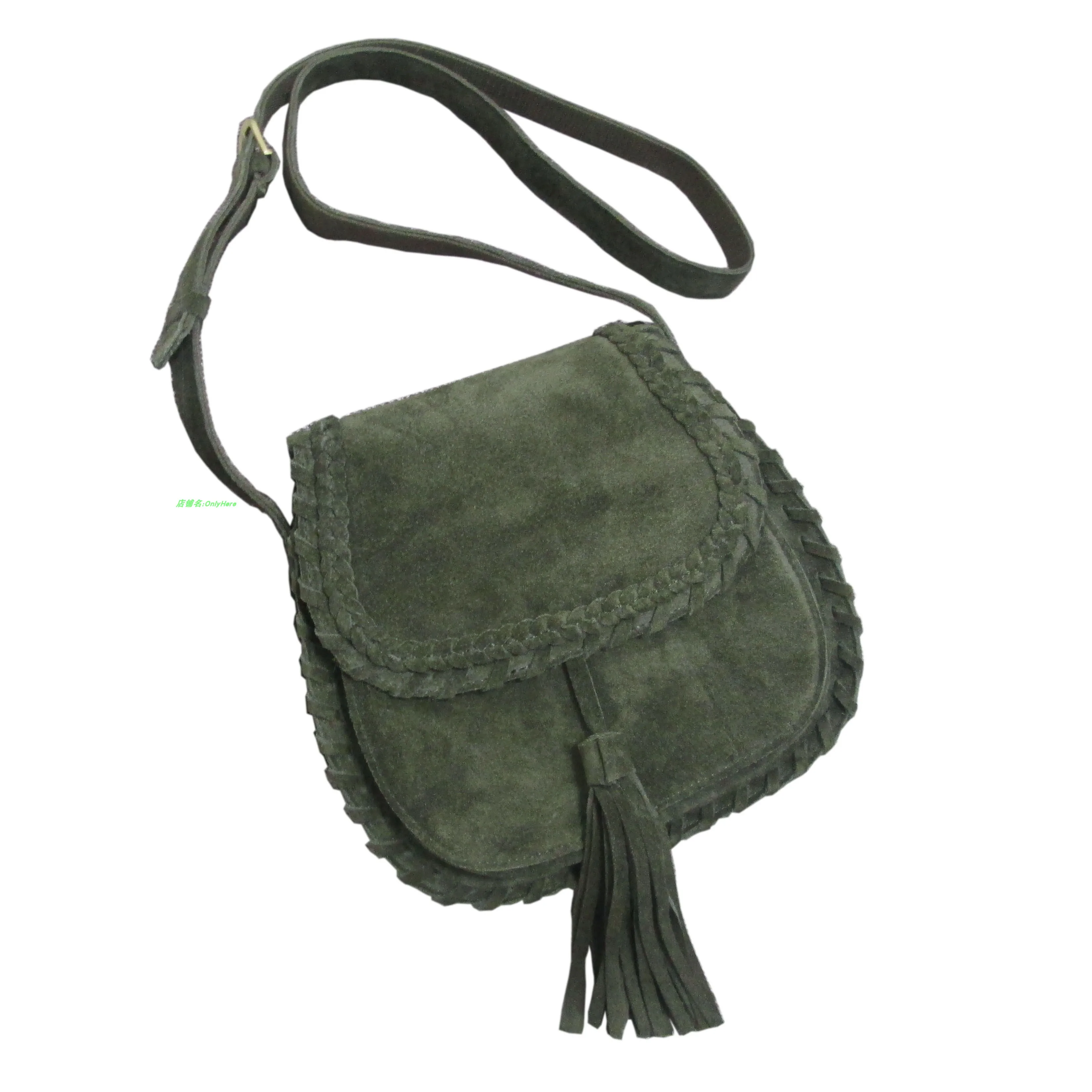 

Сумка на плечо в стиле ретро, Женский мессенджер в богемном и народном стиле, сумка из матовой воловьей кожи с большой кисточкой