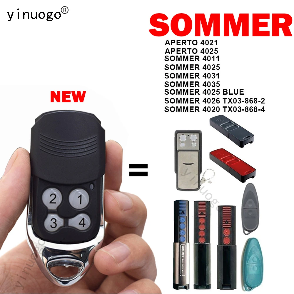 

SOMMER 4026 4020 TX03-868-4 TX03-868-2 Пульт дистанционного управления Ворота 868 МГц SOMMER APERTO 4021 4011 4025 4031 4035 Гараж Пульт дистанционного управления