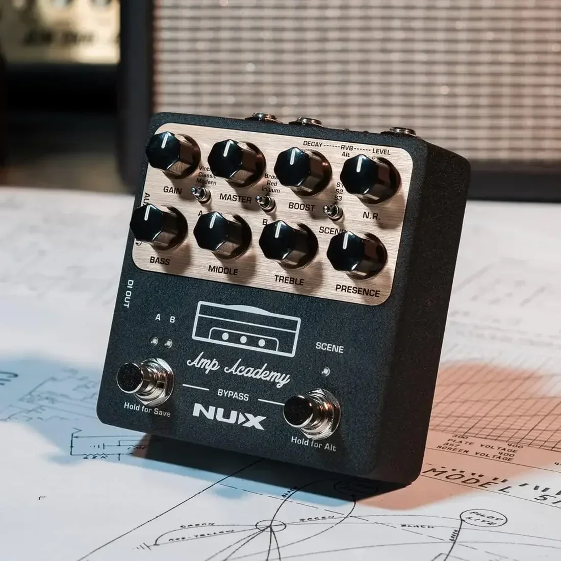 Фото Усилитель NUX-Amp Academy NGS-6 для педали электрогитары, эффектов для электрогитары, моделирования AMP, петля эффектов отправки/возвращения №3