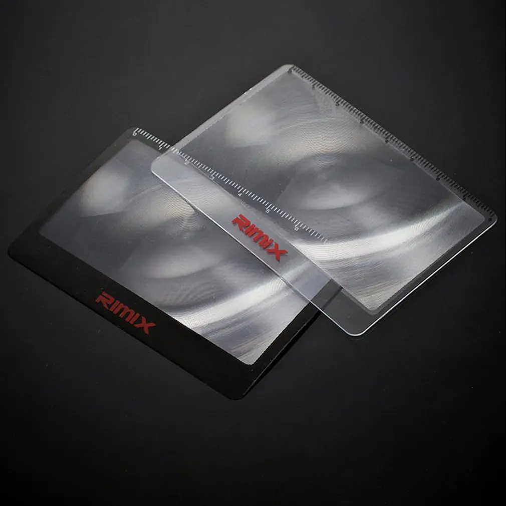 

New Portable Outdoor Ultra-thin Magnifying Glass Reading Mirror Outdoor Fire Magnifying Hd travel Glass Pocket Card camping PVC