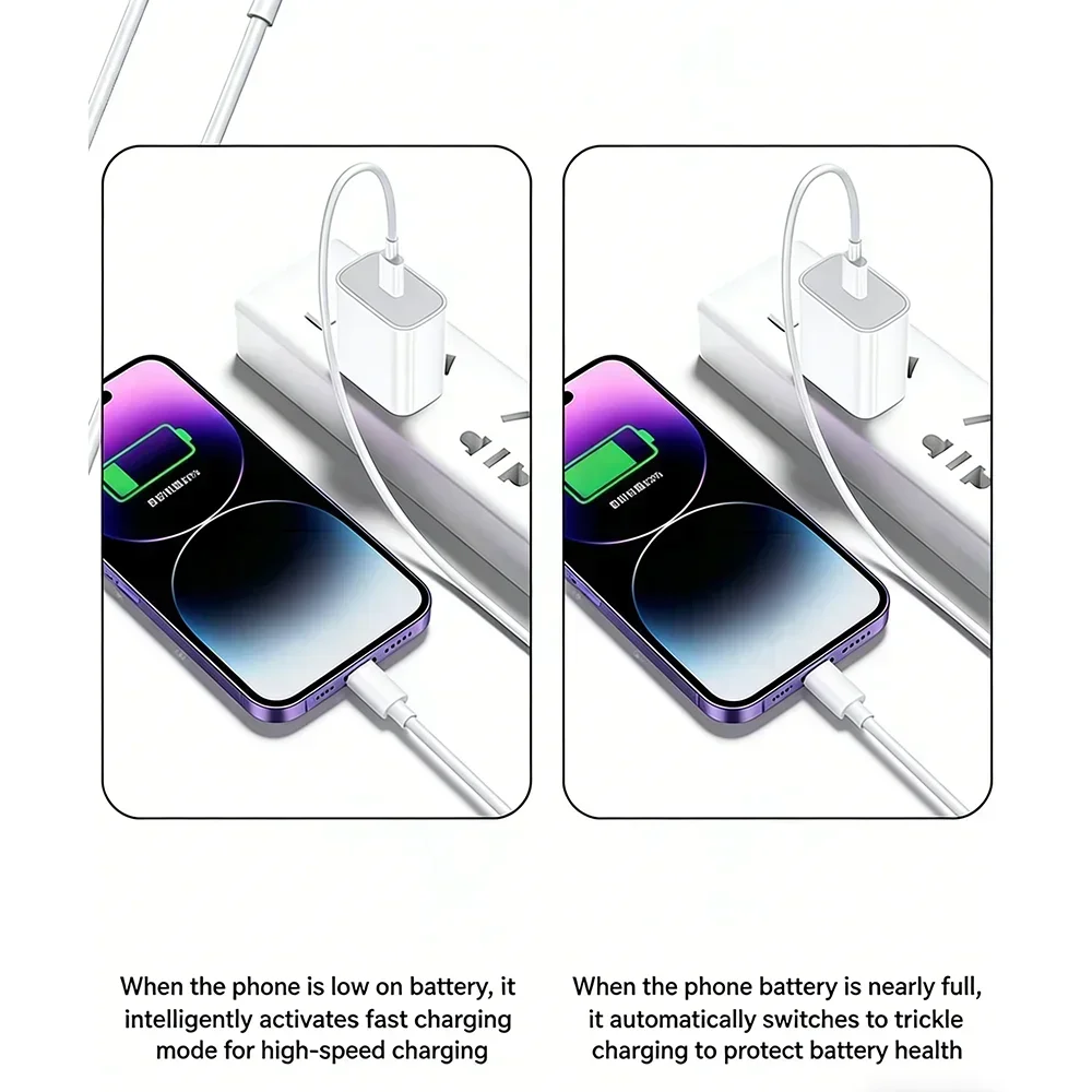 Фото Кабель для быстрой зарядки 30W PD USB C с разъемом Lightning для Apple iPhone 14 13 12 11 Pro Max X Plus iPad, синхронизация данных, разъем TYPE C с разъемом Lightning №4