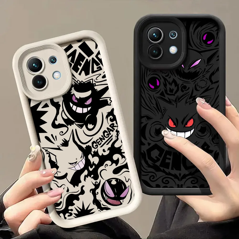 Фото Противоударный чехол P-Pokemons Gengars Mewtwos Anime для Xiaomi 14T 15T 17T Pro 15 Ultra Poco M7 M8 F8 F7 X6 X7 X8 17 Pro Max №1