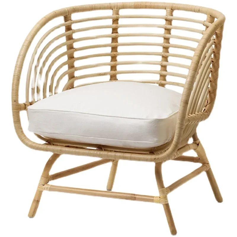 

Простое кресло для отдыха на балконе, ротанговый стул, индонезийский ротанговый натуральный стул из ротанга