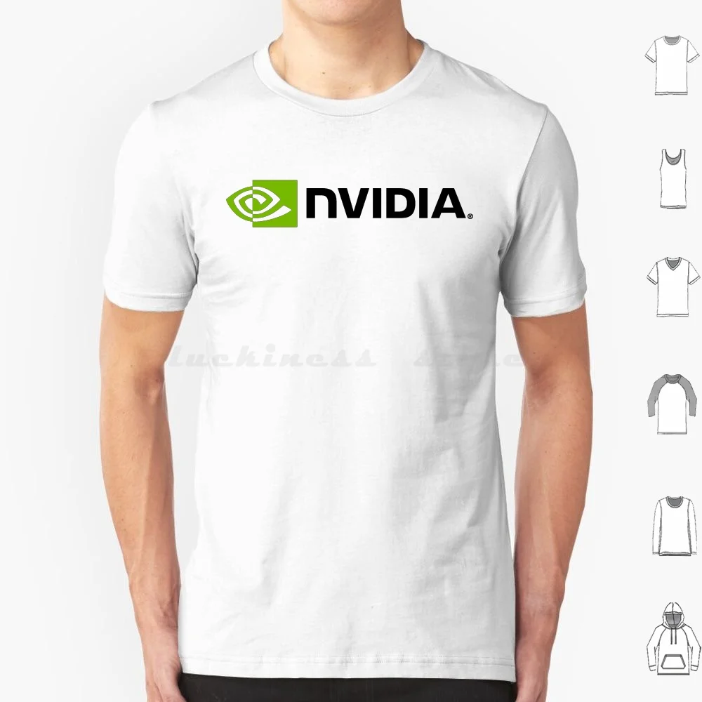 

Nvidia футболка большого размера 100% хлопок Nvidia ПК игровая графика