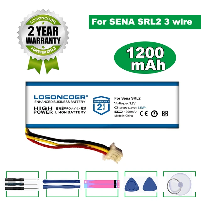 Losoncoer 1200mah Polymer Battery For Sena Srl2 Battery Bluetooth