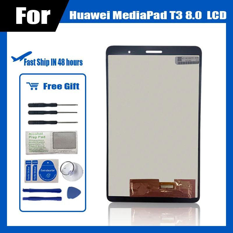 

8.0" 100% Tested For Huawei MediaPad T3 8.0 KOB-L09 KOB-W09 LCD Display Touch Screen Digitizer Assembly Tablet Replacement