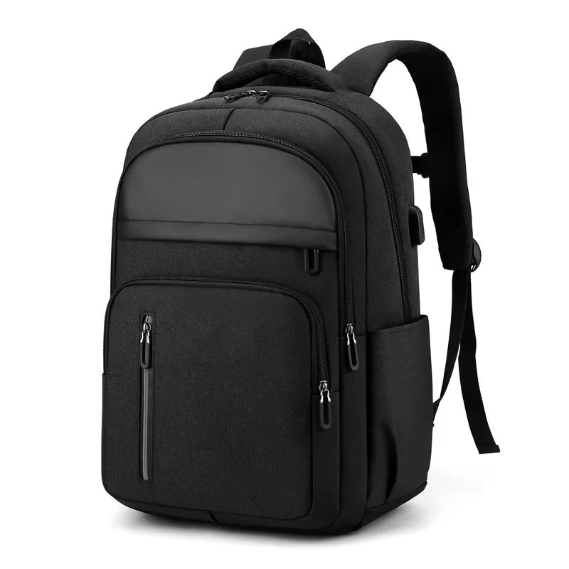 

Large Capacity Backpack Men Laptop 15.6 Inch USB Charging Men Backpack Oxford Multifunction Notebook Bag Black Gray