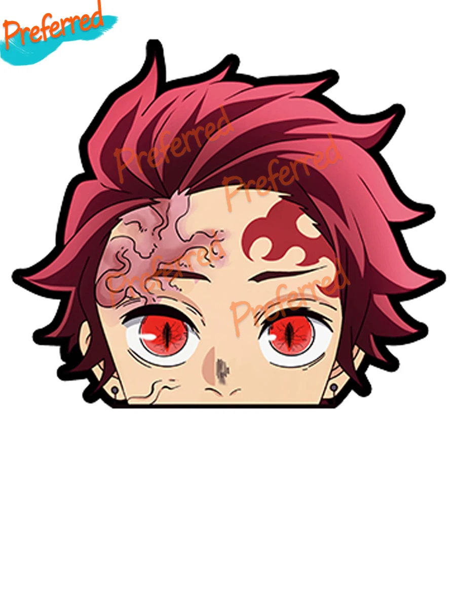

Cartoon Anime Demon Character Ghost Slayer Cartoon Car Sticker Vinyl Auto Parts Car Window Car Styling Decal PVC