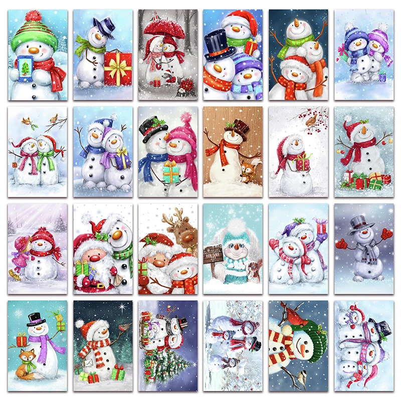 

New Full Diamond embroidery Cartoon christmas santa claus DIY Diamond painting mosaic Home decor snowman gift cross stitch E117