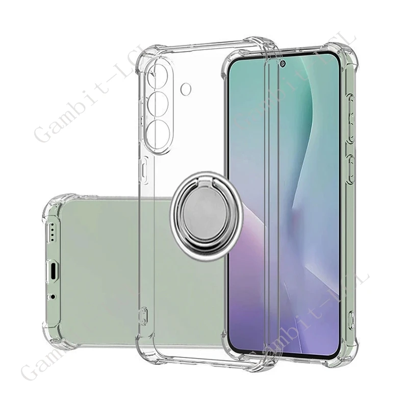 Фото Для Samsung Galaxy Buddy4 2025 GalaxyBuddy4 Buddy 4 SM-A166L: Чехол-накладка с кольцом-держателем и подставкой, мягкий ТПУ чехол для смартфона №1