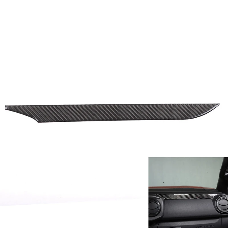 

Car Interior Carbon Fiber Co-Pilot Dashboard Panel Decorative Cover Trim for Toyota Tacoma 2015-2020
