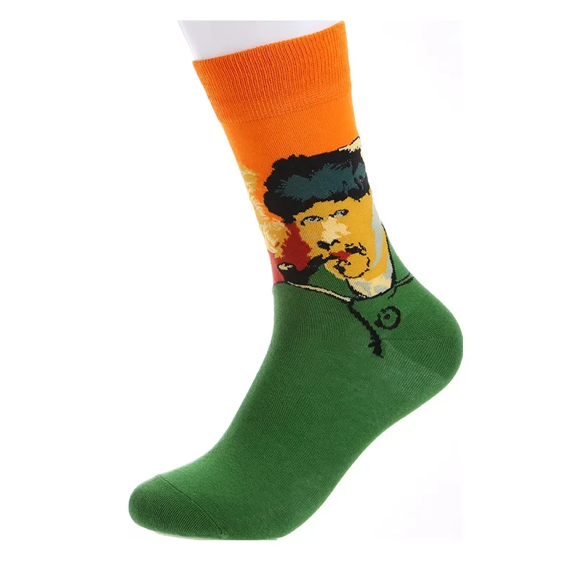 2025 хлопковые смешные носки с изображением звездной ночи для женщин и мужчин