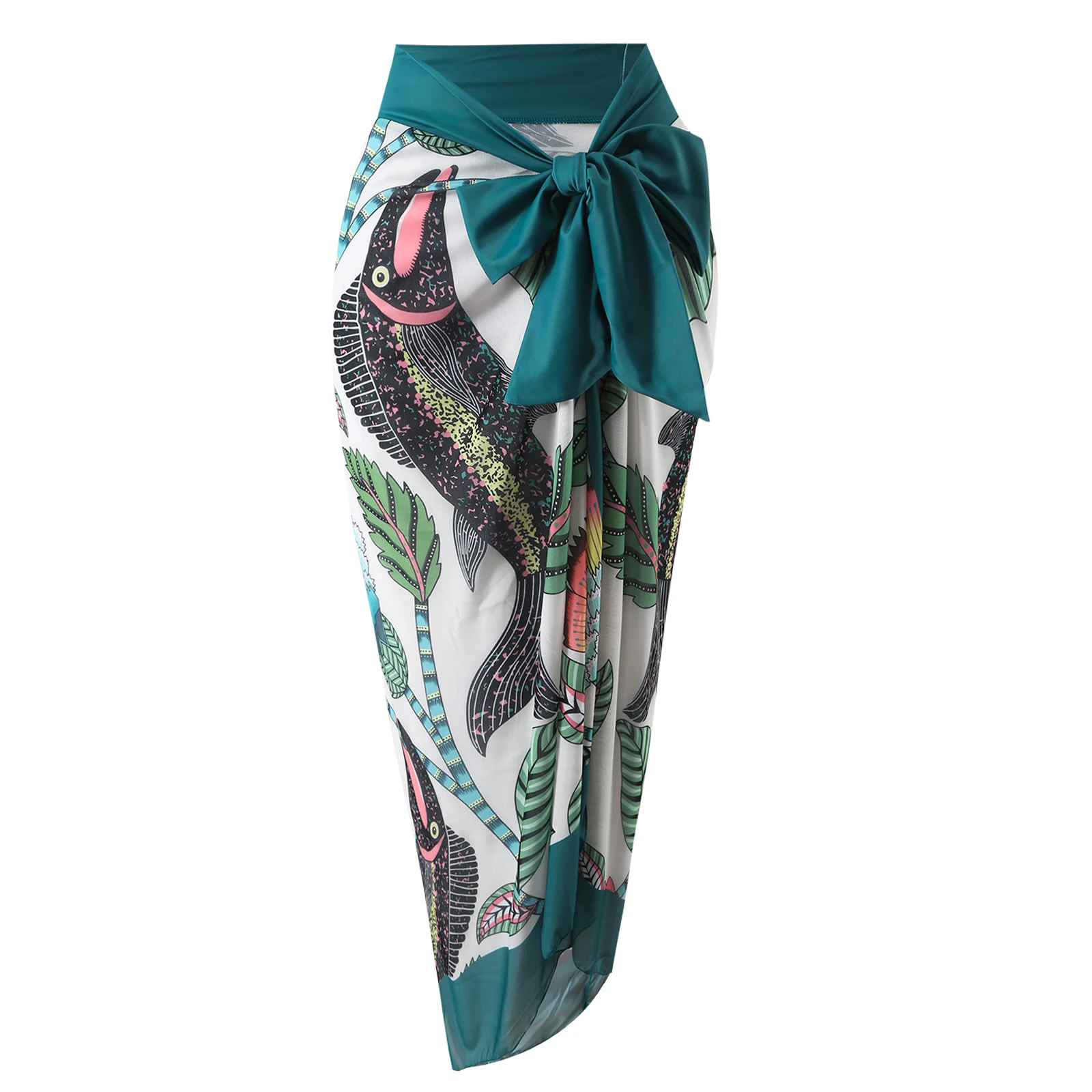 Женский раздельный купальник с рюшами и цветочным принтом в стиле бохо