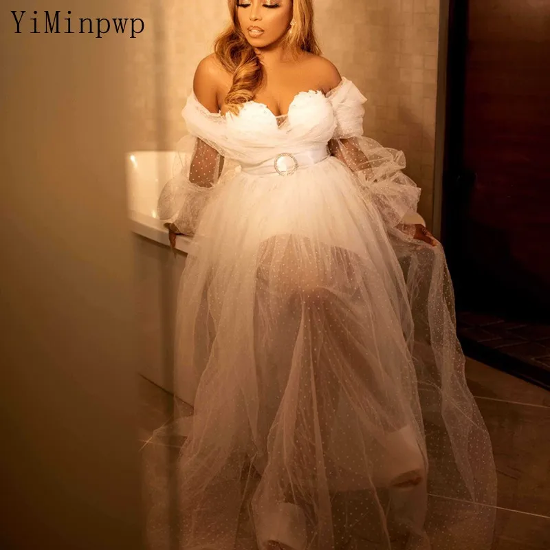 

Новинка, свадебные платья для женщин, халаты для невесты, платье для невесты, с открытыми плечами, милый разрез по бокам, трапециевидные, с об...