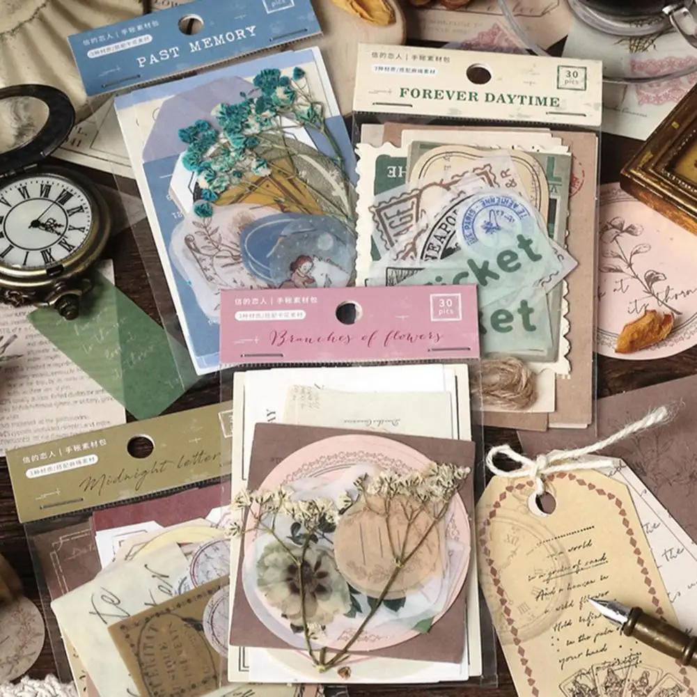 

30 Sheets Multi-purpose Lightweight Wear Resistant Envelopes Water Bottles Sticker Decor Phone Stickers for Household