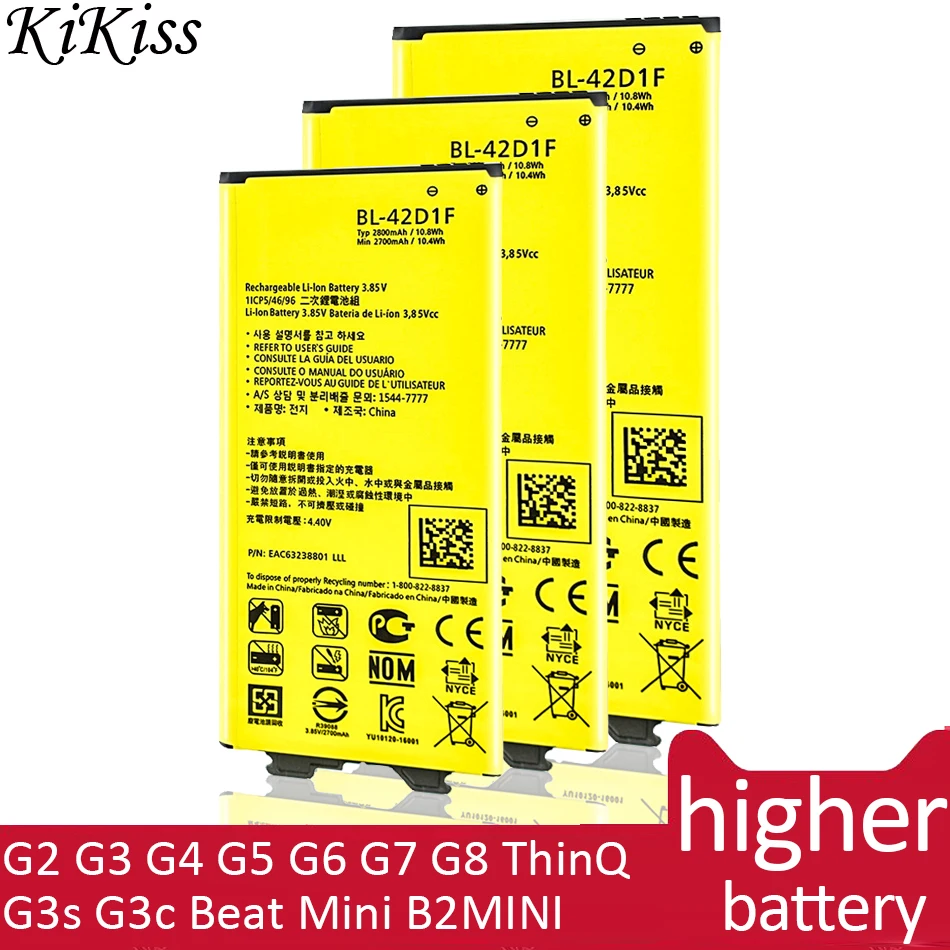 

BL-54SH Аккумулятор для LG Optimus G2 G3 G4 G5 G6 G7 G8 ThinQ/G3s G3c Beat Mini B2MINI/LTE III 3 F7 F260 L90 D415 LG870 LS751 P698