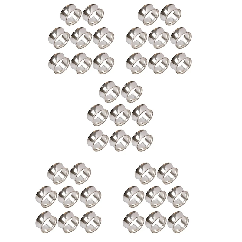 

40 штук цинкового бриллиантового кольца для салфеток, изящная Пряжка для салфеток (серебристый)