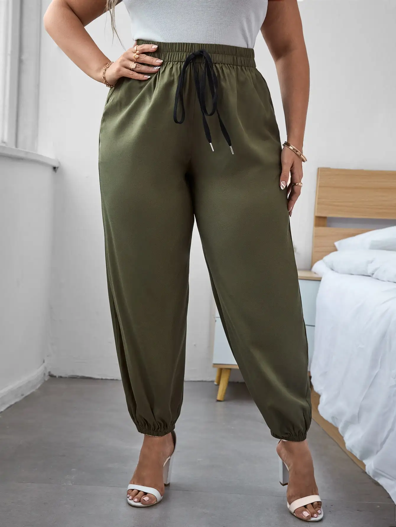 TOLEEN недорогие свободные брюки в уличном стиле однотонные 2022 повседневные модные