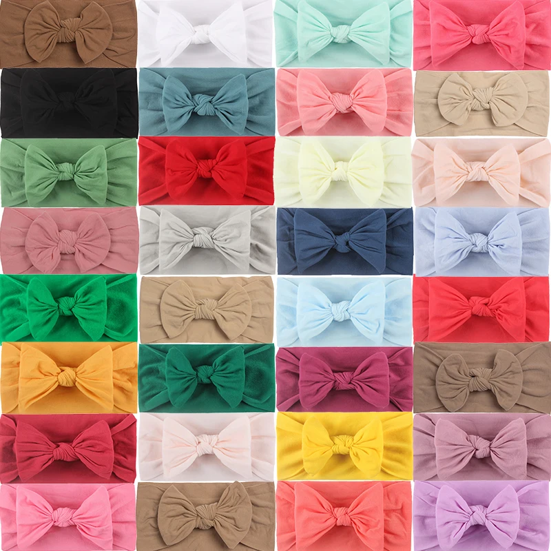 

Cute Infant Hair Accessories Baby Girl Bow Ears Headband Children Toddler Bandage Ribbon Hairband Soft Elastic Headwear Kid Gift