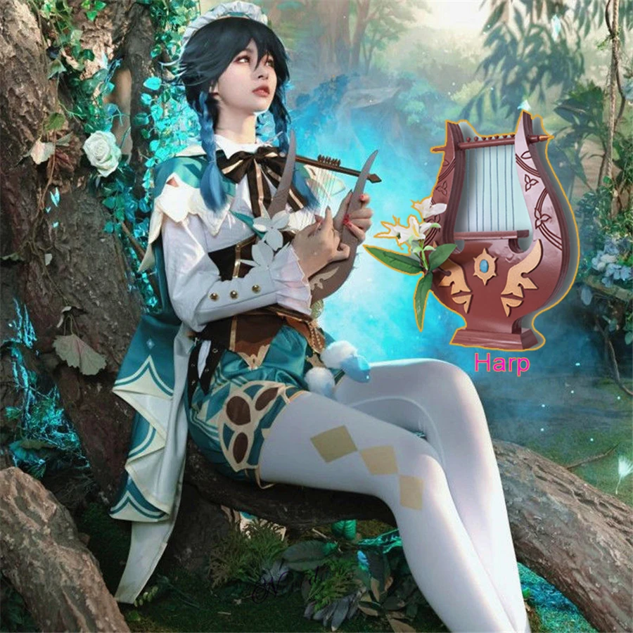 

Женский парик для косплея «Venti Genshin Impact»