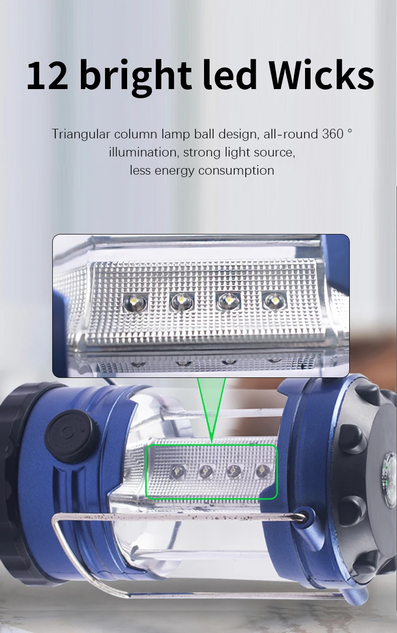 Яркий светильник Кемпинг 12 Белый светодиодный Многофункциональный портативный