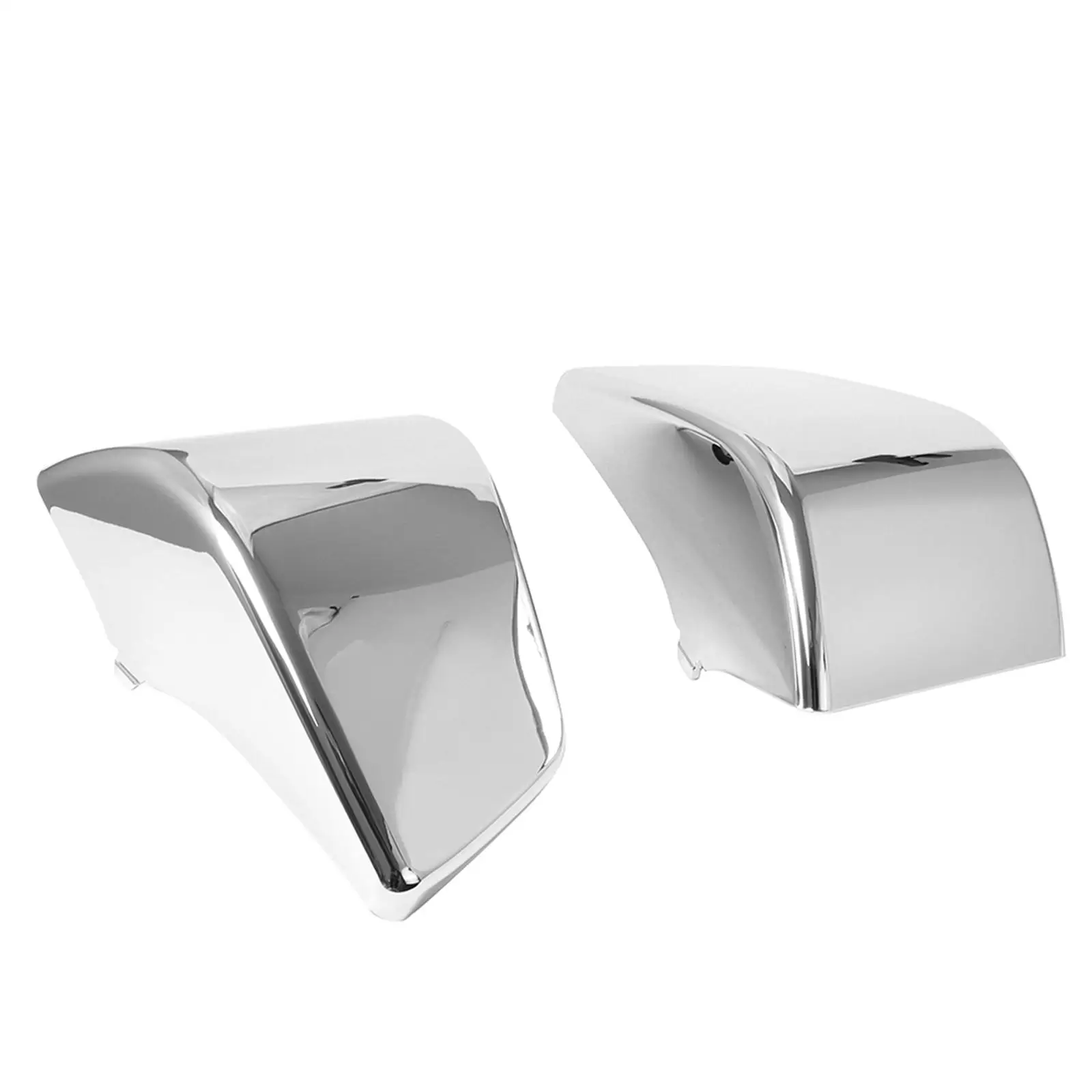 

2 Pieces Chrome Battery Side Fairing Cover ,Silver ABS ,Two Sides ,L and R