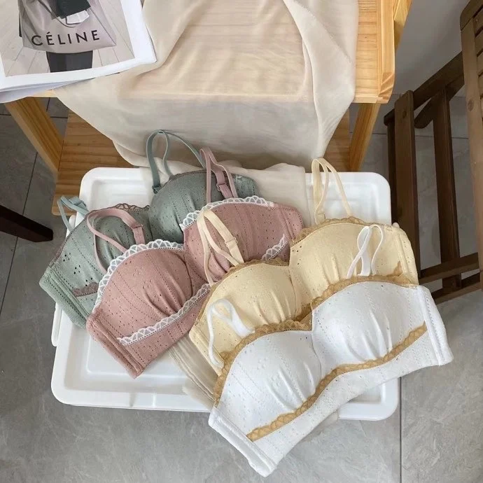 

Mocha bubble a generation hair sweet sexy goddess fan upper support gathered traceless underwear breathable health bra