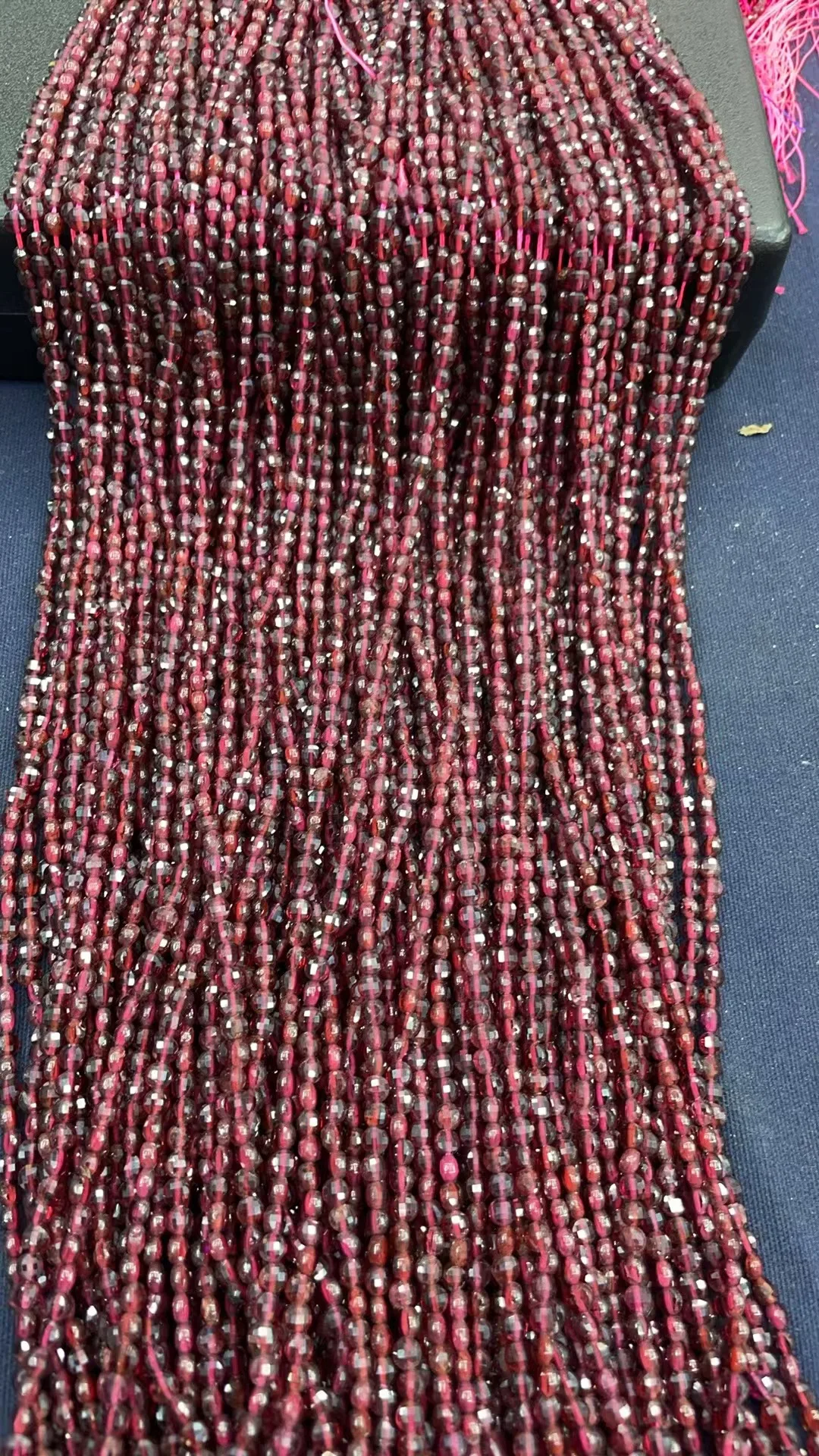 Натуральный Красный Гранат круглая форма для торта длина 4 мм см