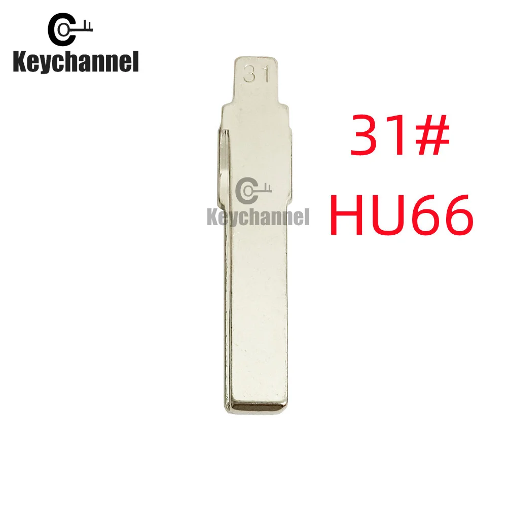 

Брелок для ключей Keychannel, 10 шт./лот, лезвие для ключей Lishi HU66 # 31 KD пустой ключ с дистанционным управлением VVDI для VW Passat Bora Seat Skoda для KEYDIY