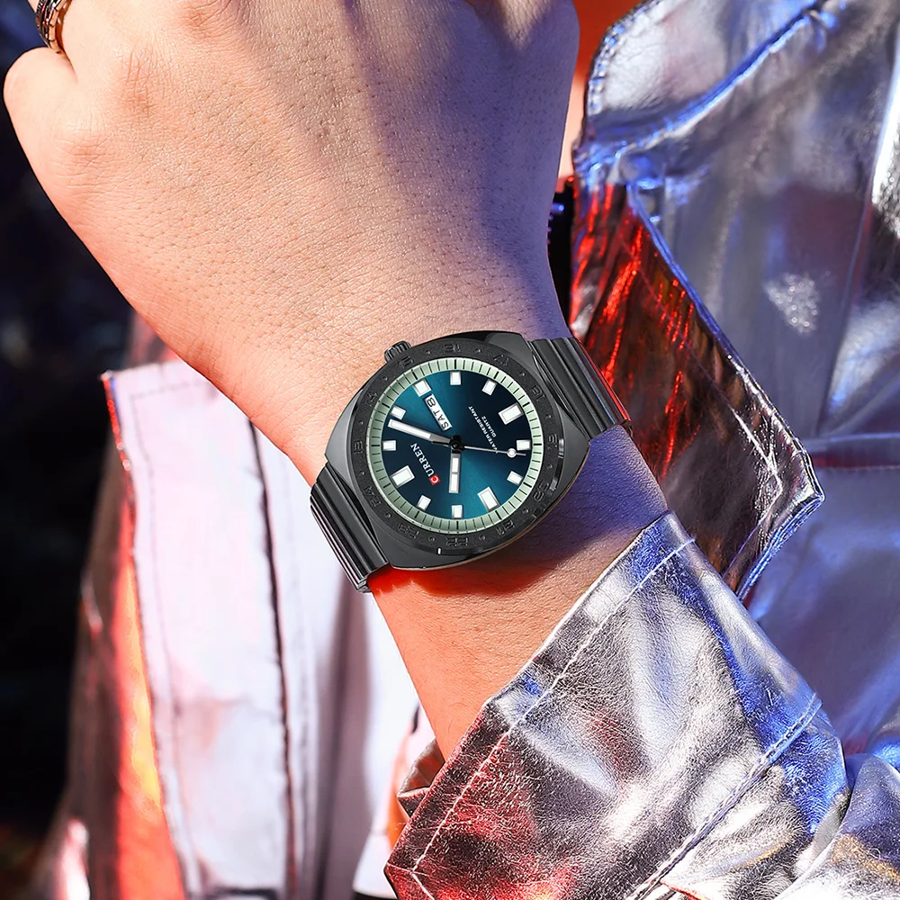 CURREN новые роскошные часы для бизнеса водонепроницаемые мужские со светящейся