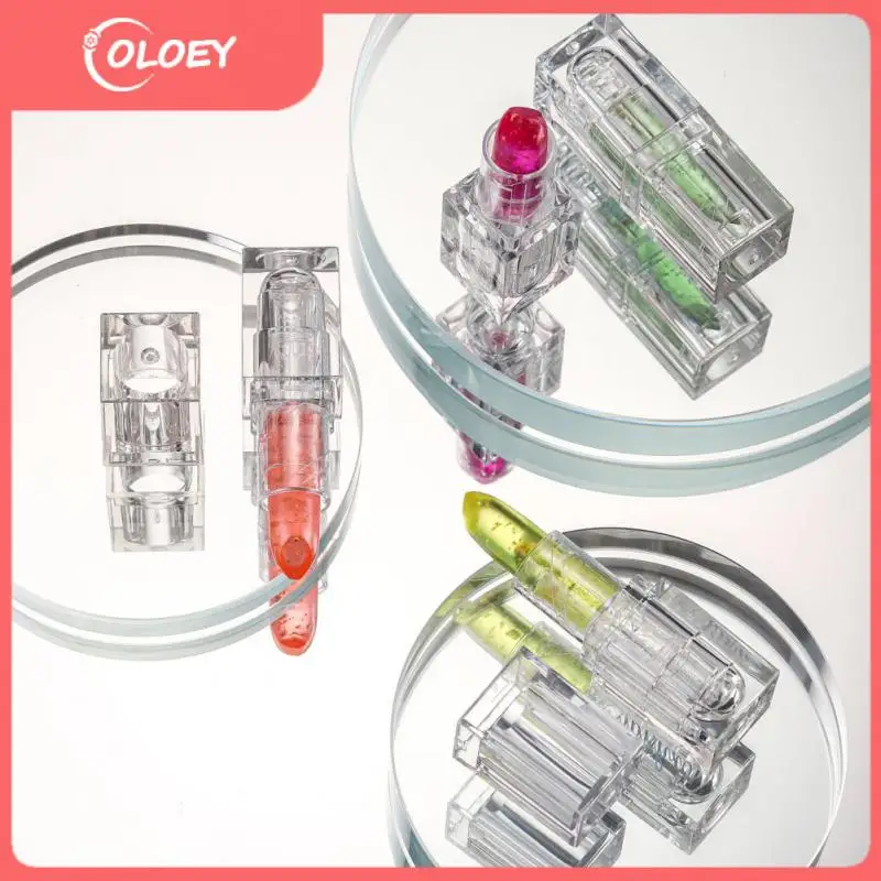 

Crystal Jelly Lipstick Set Lip Nourishing Color Changing Lipstick Set Lip Care Moisturizing Plant Gold Foil Lipstick Lips Makeup