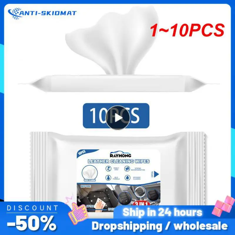 

1~10PCS Car Interior Cleaning Wipes Clean Tool Multi-functional for Dashboard Seat Leather Console Carpet Disposable Auto