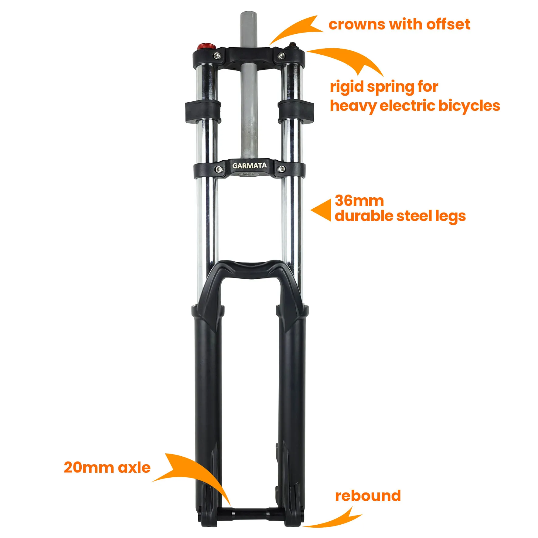

Enduroebike Front Fork/ ebike front fork Double Crown with axle 20mm/ heavy E-bike Front Fork/ front fork for Surron ebike