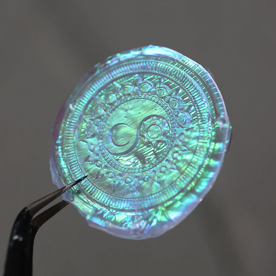 Штамп для воска лазерная бумага набор из прозрачных восковых бусин Aurora красочные