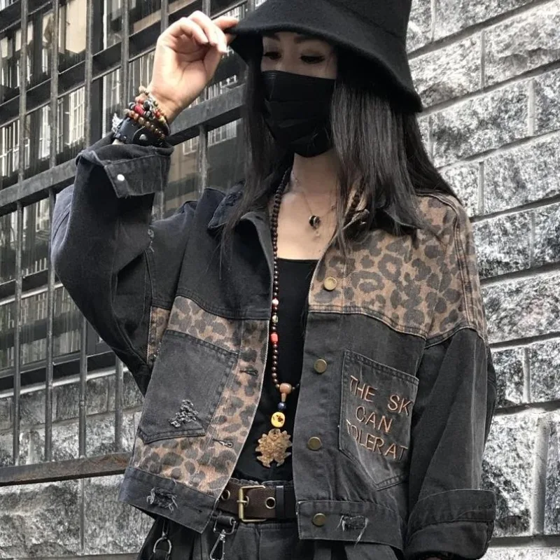 Распродажа с вышитыми отверстиями ковбойское пальто женское рваное