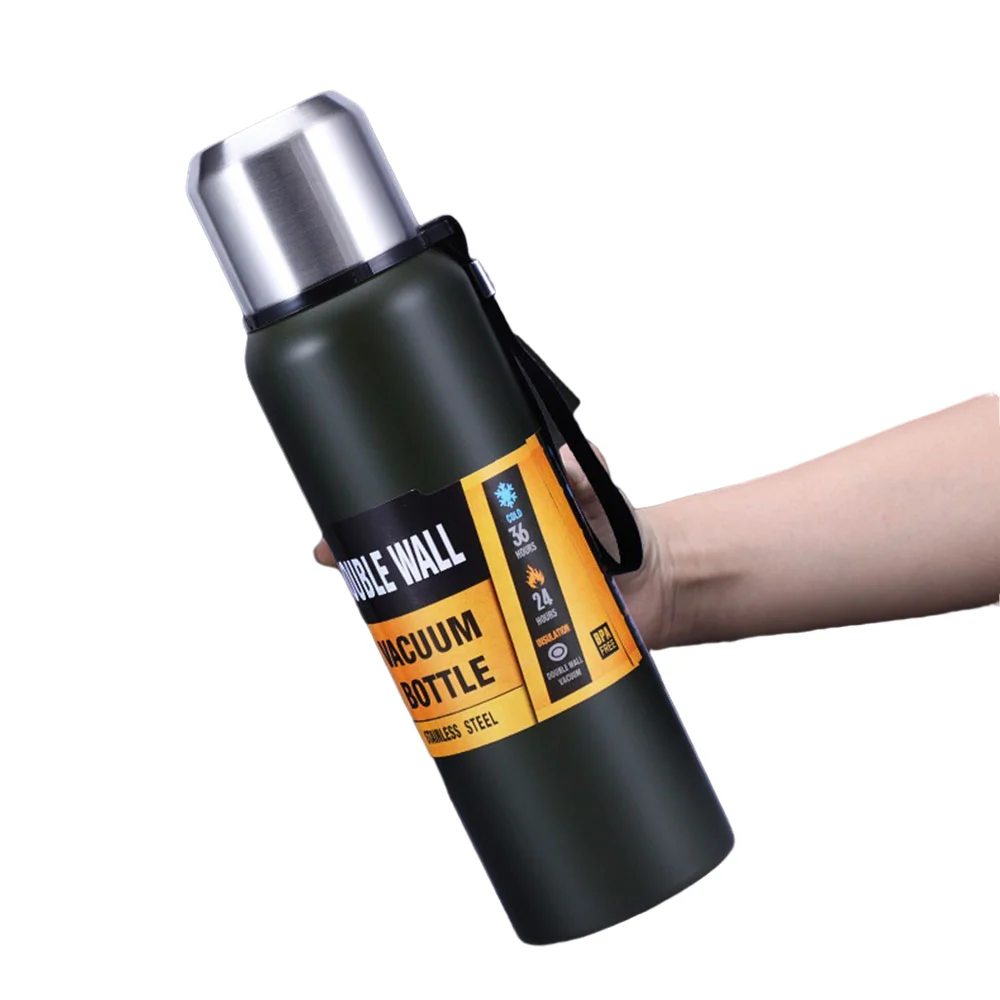 Бутылка для воды кружка винтовка вакуумные фляжки нержавеющая сталь Подарочная