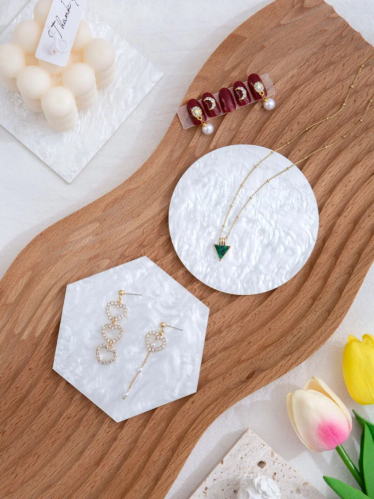 

Ins Style Imitation Shell Texture Coaster Jewelry Jewelry Nail Art Photography Pendulum Shooting Props Decorative Ornaments