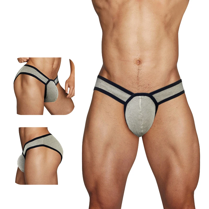 

Мужские трусы бриджи из хлопка, черные дышащие трусы слипы, удобное нижнее белье